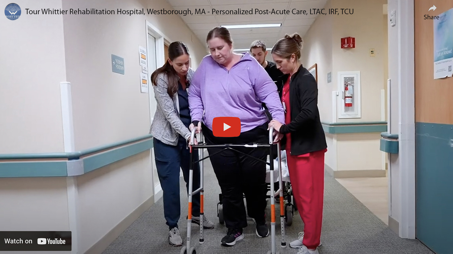 tour whittier rehabilitation hospital westborough massachusetts personalized post acute care LTAC, IRF, TCU