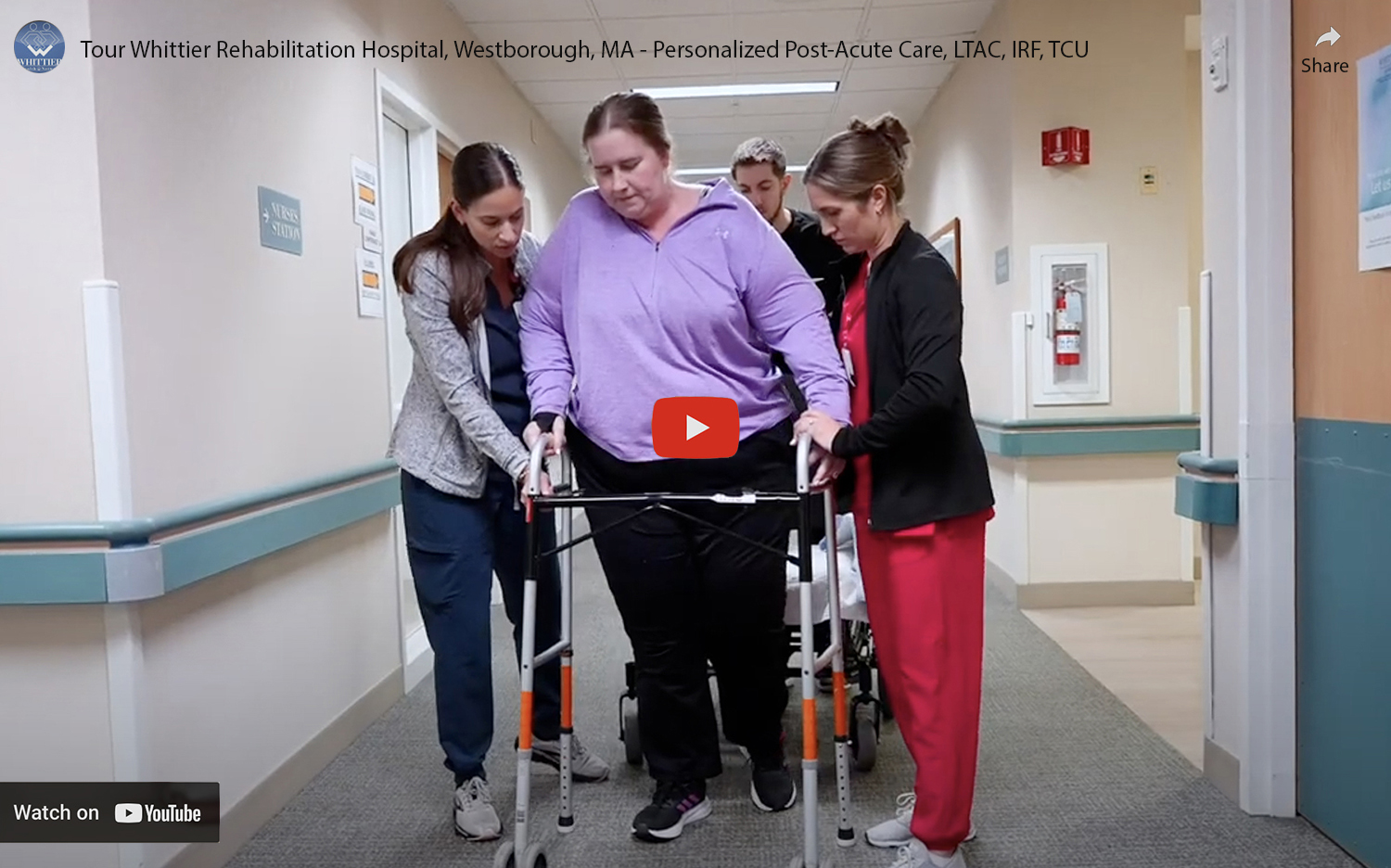 tour whittier rehabilitation hospital westborough massachusetts personalized post acute care LTAC, IRF, TCU